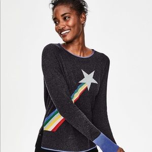 Boden size M rainbow shooting star sweater